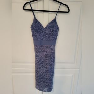 Lace blue dress